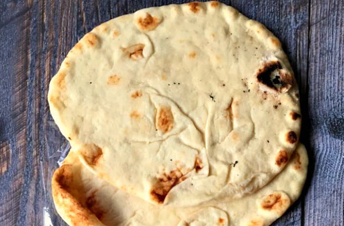 a piece of naan bread from Aldi