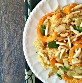 This hot pepper cauliflower rice pilaf makes a delicious and quick side dish. Uses jalapeños for some extra zing and cauliflower instead of rice.