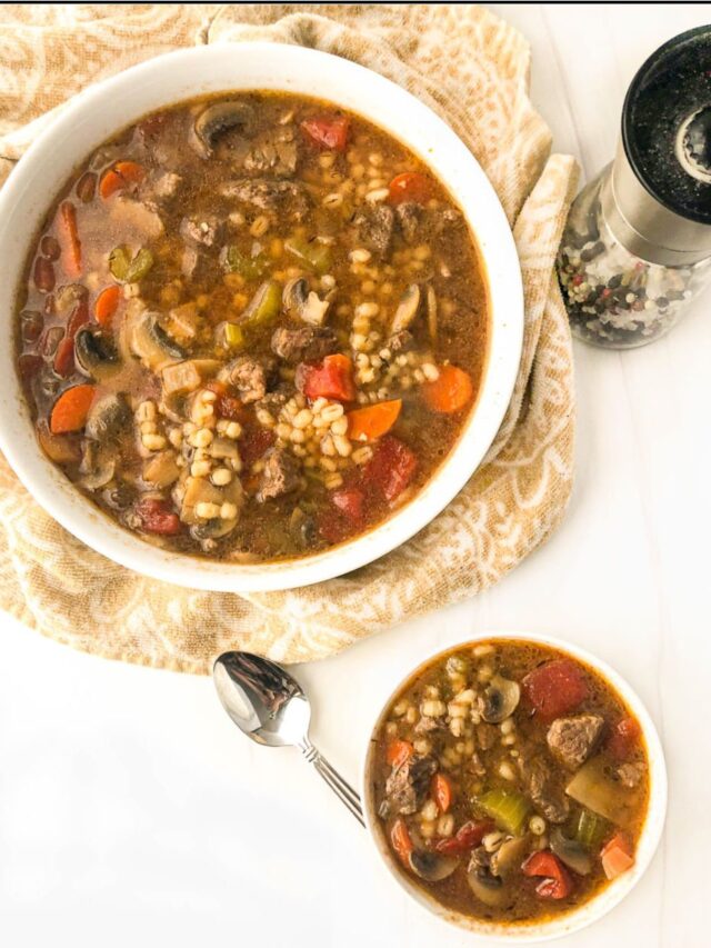 The Best Beef & Barley Soup in the Instant Pot My Life Cookbook low