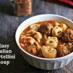 This is a hearty tortellini soup with meatballs and Italian flavors. Only takes minutes to make and is satisfying as a meal.