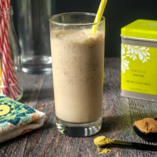 This filling, low carb peanut butter smoothie will get your going in the morning with matcha green tea and keep you satisfied until lunch.