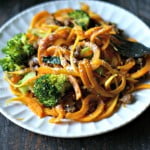 Butternut squash noodles are delicious, especially with Italian sausage and broccoli. A healthy, lower carb meal that you'll love.