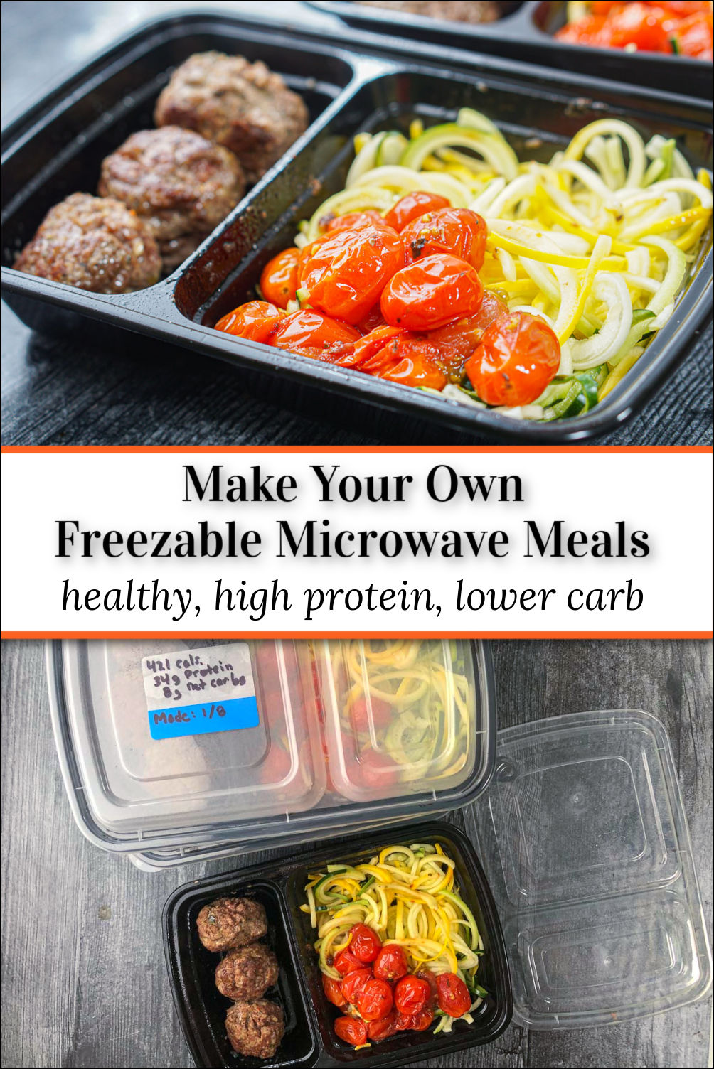 Healthy Homemade Frozen Microwave Meals | gluten free and high protein
