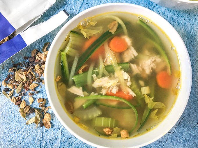 This spicy chicken soup uses a special ingredient - tea! it's FULL of flavor and very easy to make, not to mention low carb and paleo. Perfect for a cold winter day.
