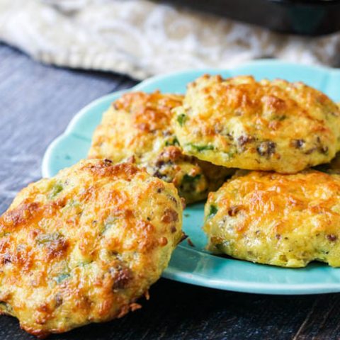 aqua plate with low carb breakfast cookies