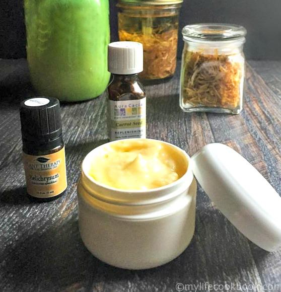 This nourishing face cream is so easy to make and uses essential oils and other healthy ingredients to nourish your skin.