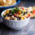 This easy veggie and bean dip is a colorful and tasty dish to make for your next party.