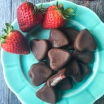 These low carb chocolate strawberry treats take only minutes to make. Keep a stash in your freezer for a quick and healthy treat.