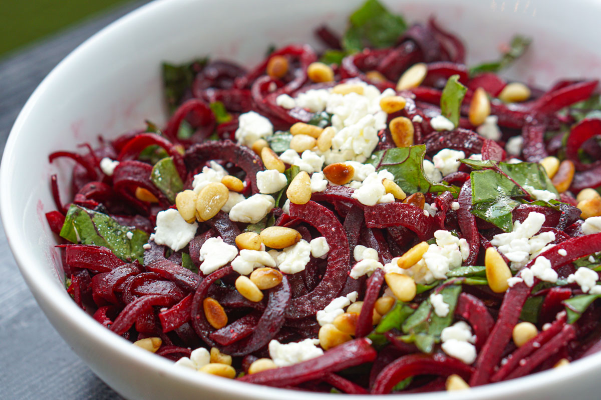 closeup of beet salad