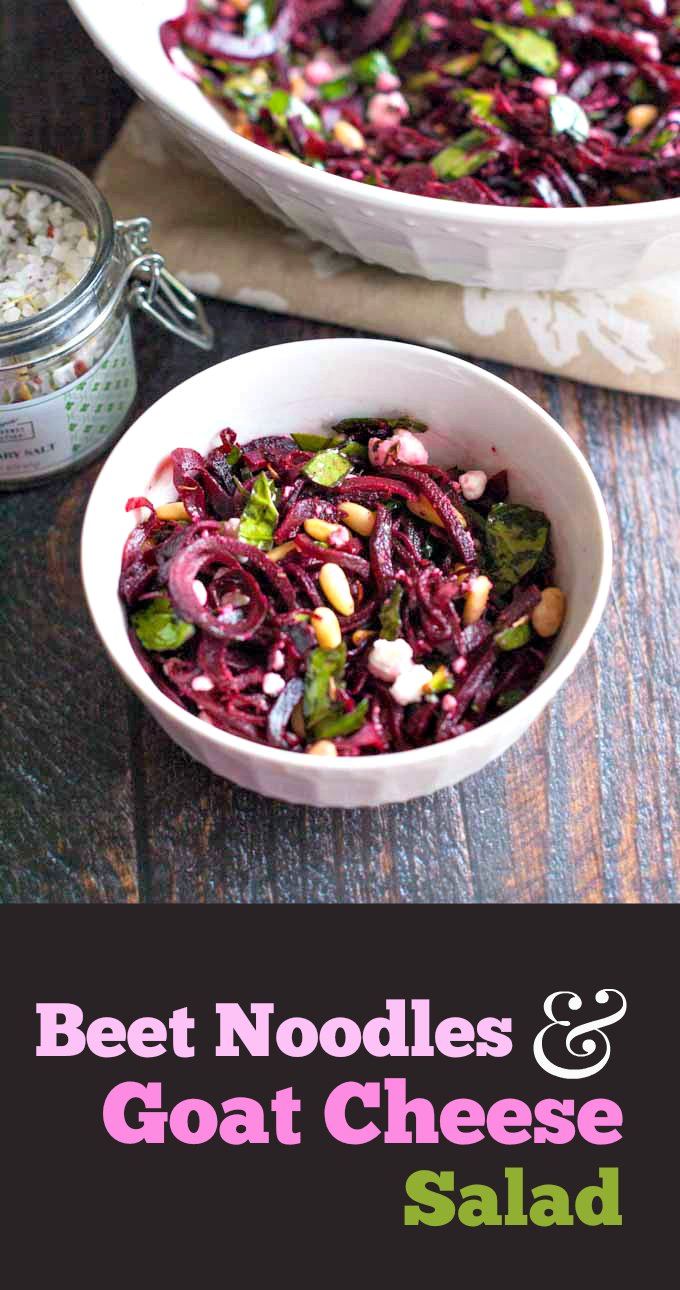 Beet Noodles & Goat Cheese Salad My Life Cookbook