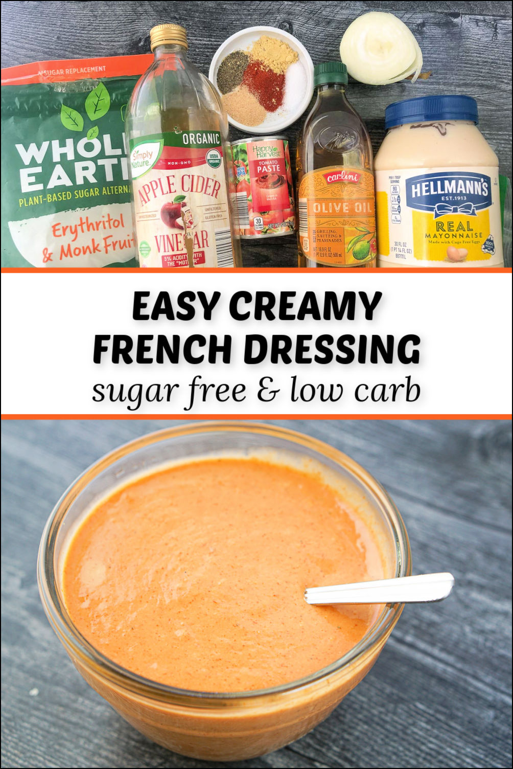 Keto Creamy French Dressing easy homemade dressing in 5 minutes!