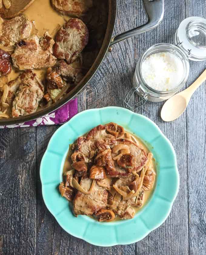 Pork medallions in fig cream sauce is a delicious savory dinner that is easy to make but tastes like you slaved all day.