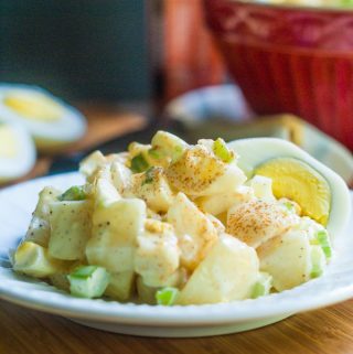This turnip fauxtato salad is a great low carb alternative to potato salad (3.5g net carbs). Even if you don't care about carbs, it's a delicious way to eat turnips!