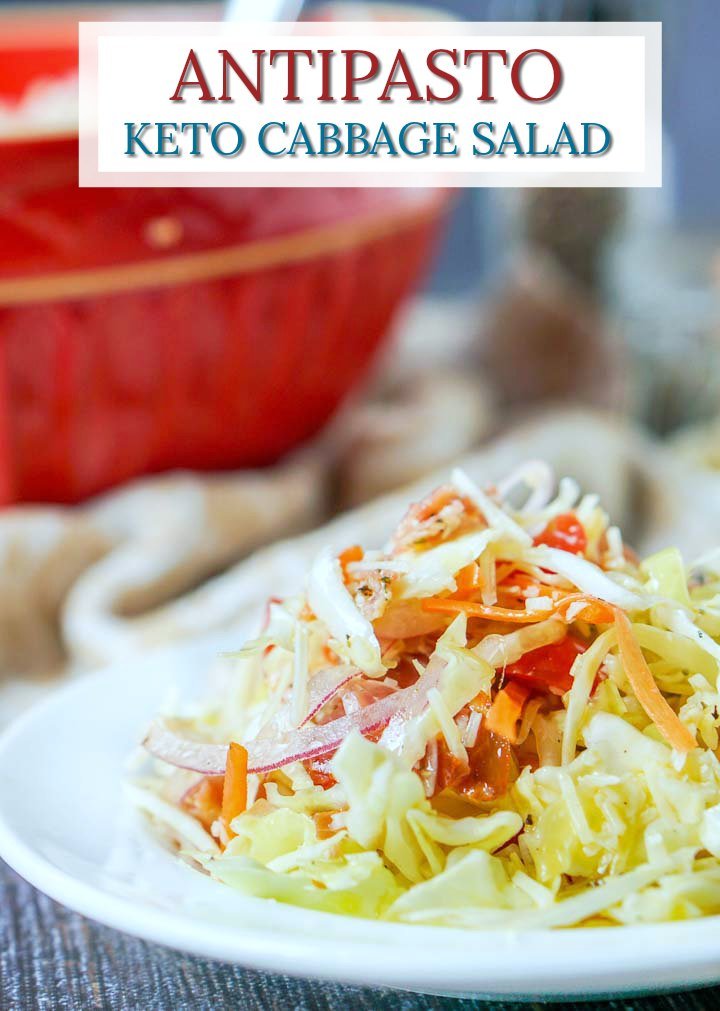 Antipasto Keto Cabbage Salad For A Quick & Tasty Low Carb Lunch!