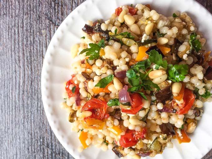 Roasted Vegetable Couscous Salad #SundaySupper - My Life ...