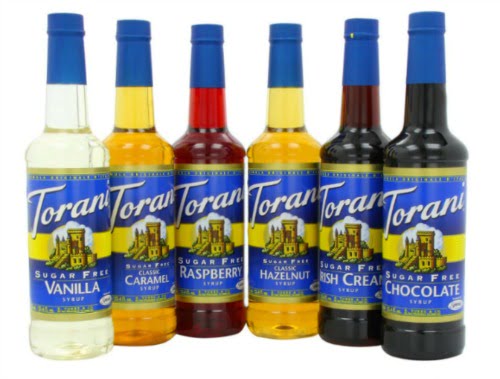 Torani sugar free coffee drink syrups