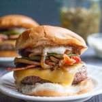 This ultimate burger with jalapeño aioli has everything you want in a burger. The jalapeño aioli tastes great on everything!
