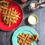 These low carb bacon cheeseburger waffles make for a fun and tasty meal. Dip in aioli, ketchup or whatever you would top your burger. Only 1.1 net carbs per waffle. #SundaySupper