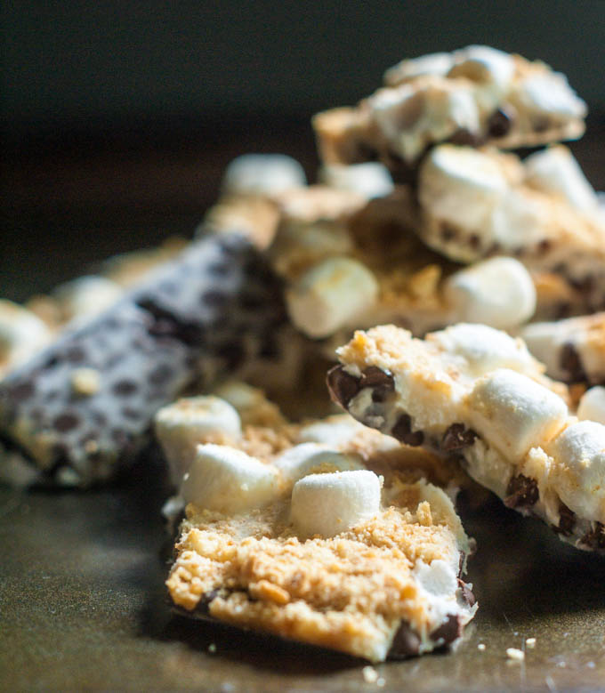 This s'mores yogurt bark recipe couldn't be easier and is perfect as a summer treat. Don't wait for the campfire, use your freezer!