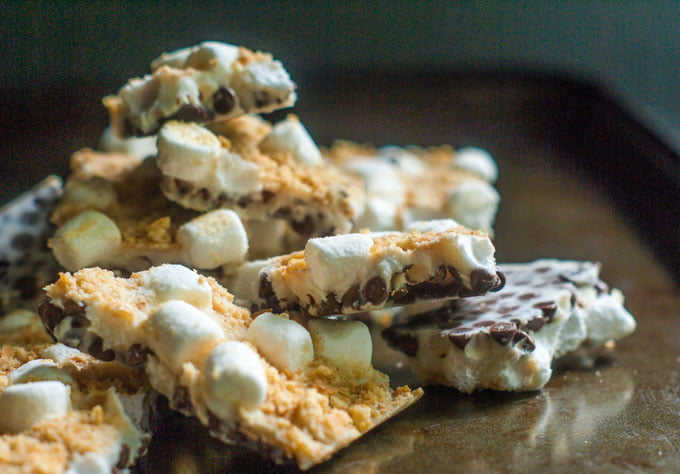 This s'mores yogurt bark recipe couldn't be easier and is perfect as a summer treat. Don't wait for the campfire, use your freezer!