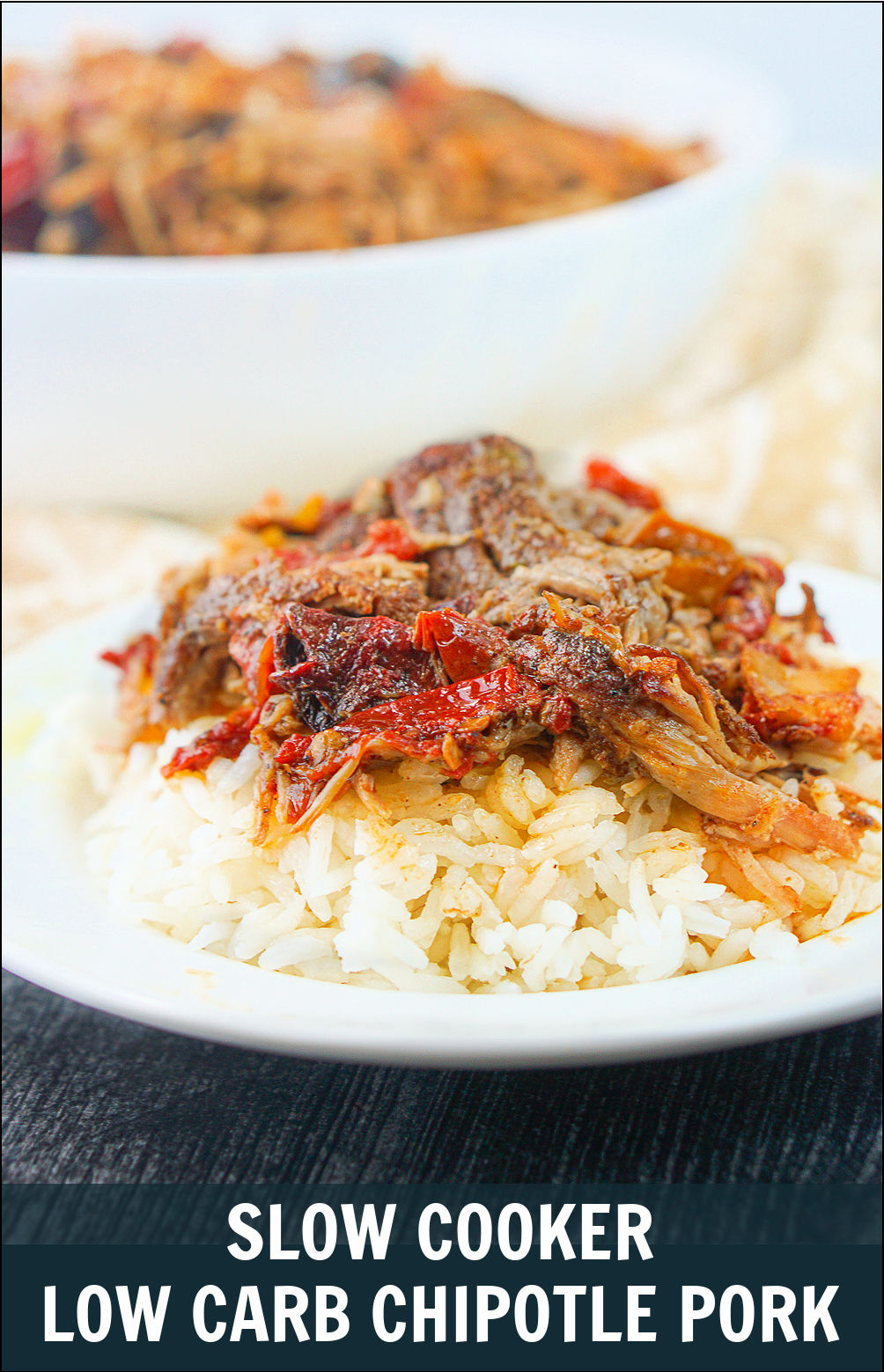 Chipotle Pulled Pork Recipe in the Slow Cooker tasty low carb dinner!