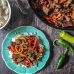 This hot pepper steak is an easy week night dinner that combines Asian flavors with hot peppers and steak. Serve over rice for a delicious family meal.