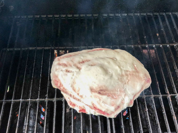 marinated flank steak on grill