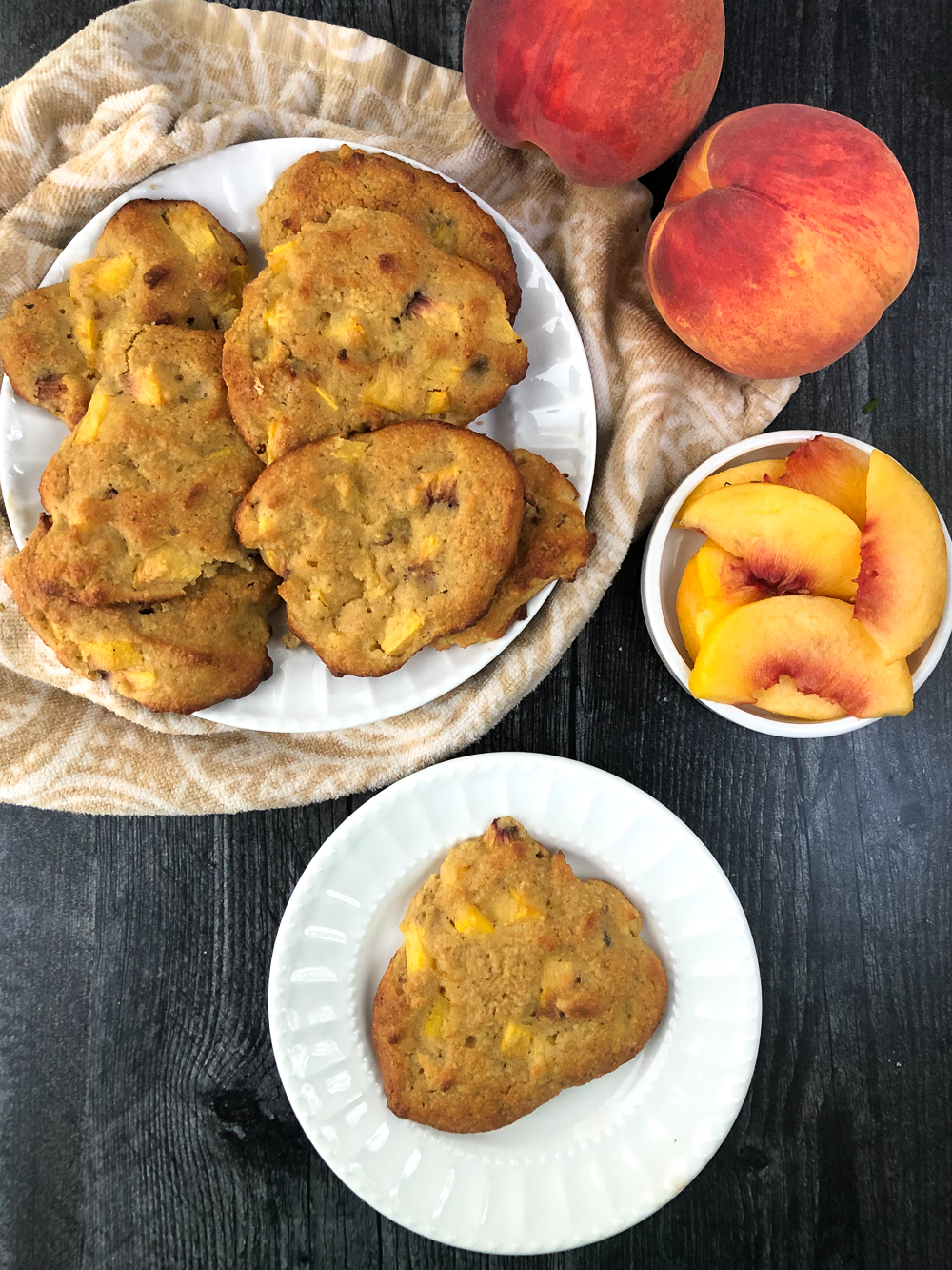 Low Carb Peach Scone Recipe gluten free, dairy free, freezable breakfast