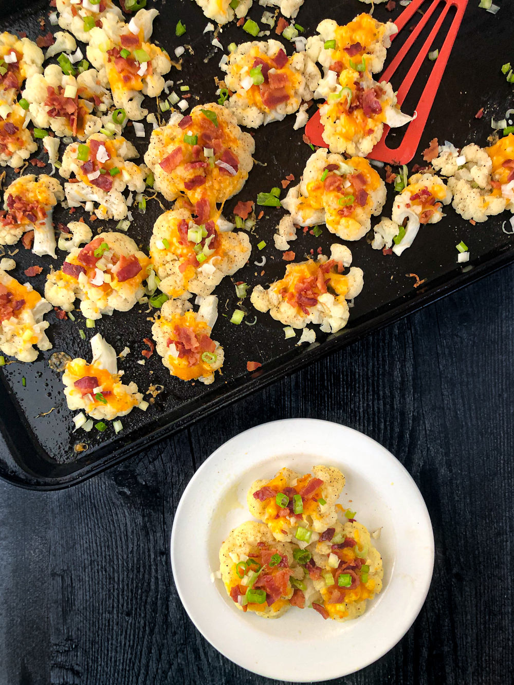 Loaded Keto Cauliflower Bites easy low carb snack or side dish!
