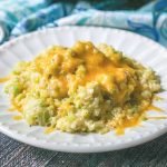 This cheesy broccoli cauliflower rice is a delicious side dish that you can make in minutes. It's low carb and grain free too with only 4.6g net carbs per serving!