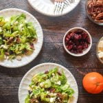 This cranberry Brussels salad is dressed with a bright tangerine dressing to make a delicious side dish for fall.