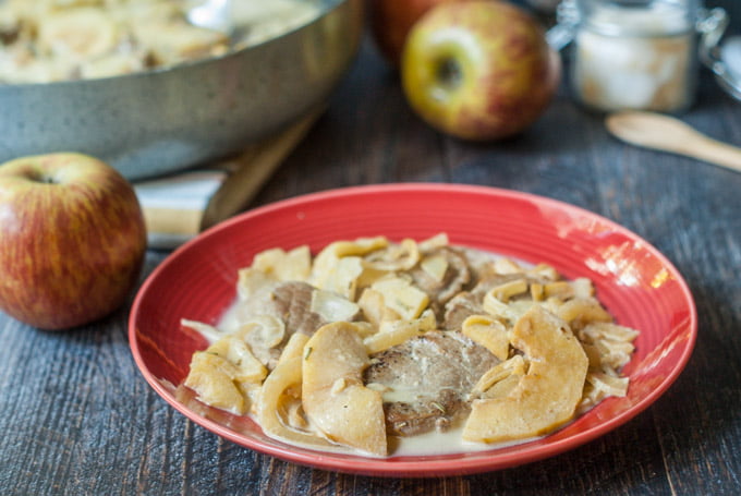 This creamy pork & apples skillet dinner is a delicious combination of flavors your family is sure to love.