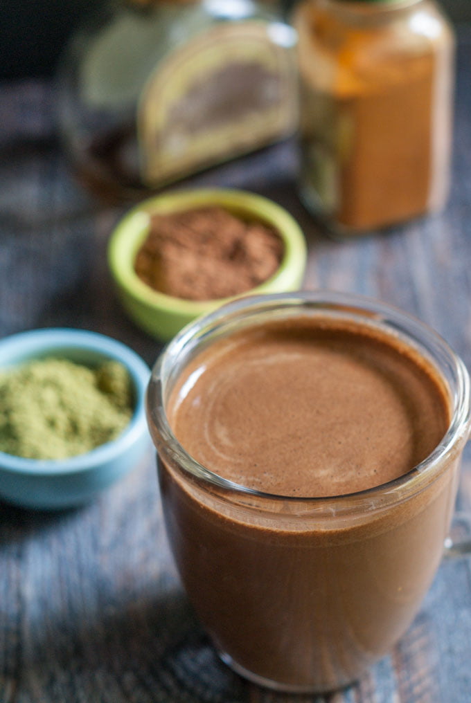 This Mexican chocolate matcha drink is a healthy and delicious way to start your day. Guess what's in it?