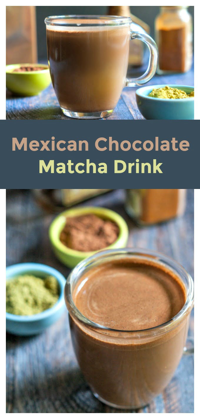 This Mexican chocolate matcha drink is a healthy and delicious way to start your day. Guess what's in it?