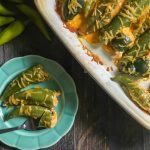 These buffalo chicken stuffed chiles are a delicious low carb appetizer or dinner.