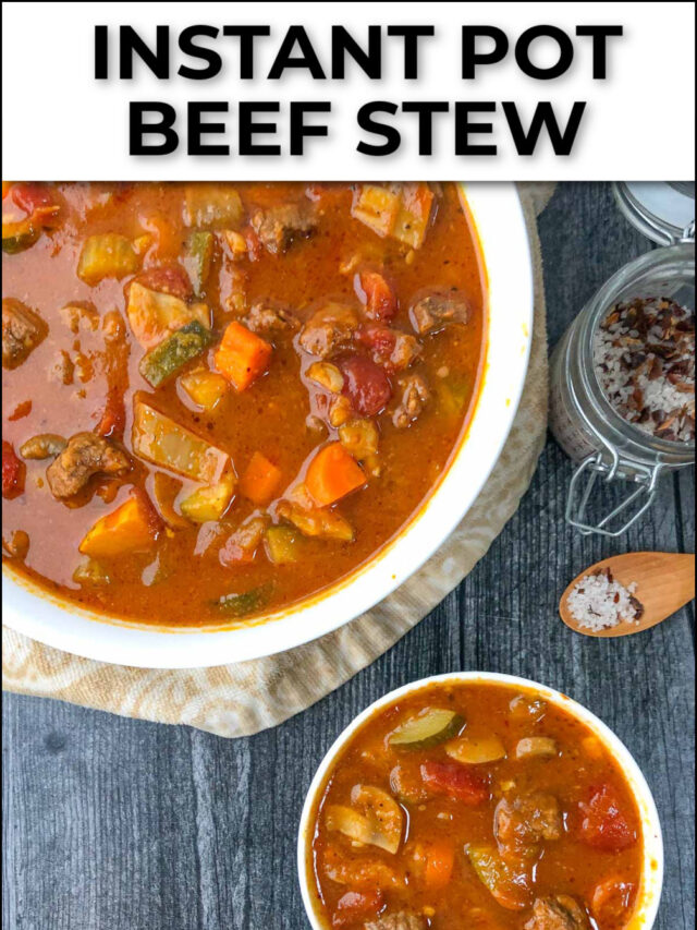 Keto Beef Stew (Instant Pot or Slow Cooker) My Life Cookbook low carb healthy everyday recipes.
