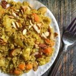 This vegetable quinoa pilaf is an easy and delicious side dish. This vegetarian dish only takes 15 minutes to make.