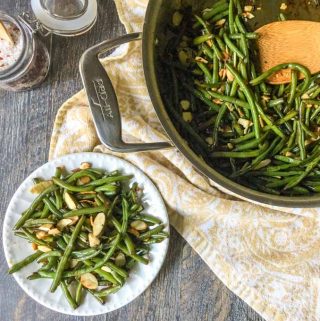 This easy Asian green beans almondine dish is a tasty, low carb side dish that you can whip up in less than 15 minutes.
