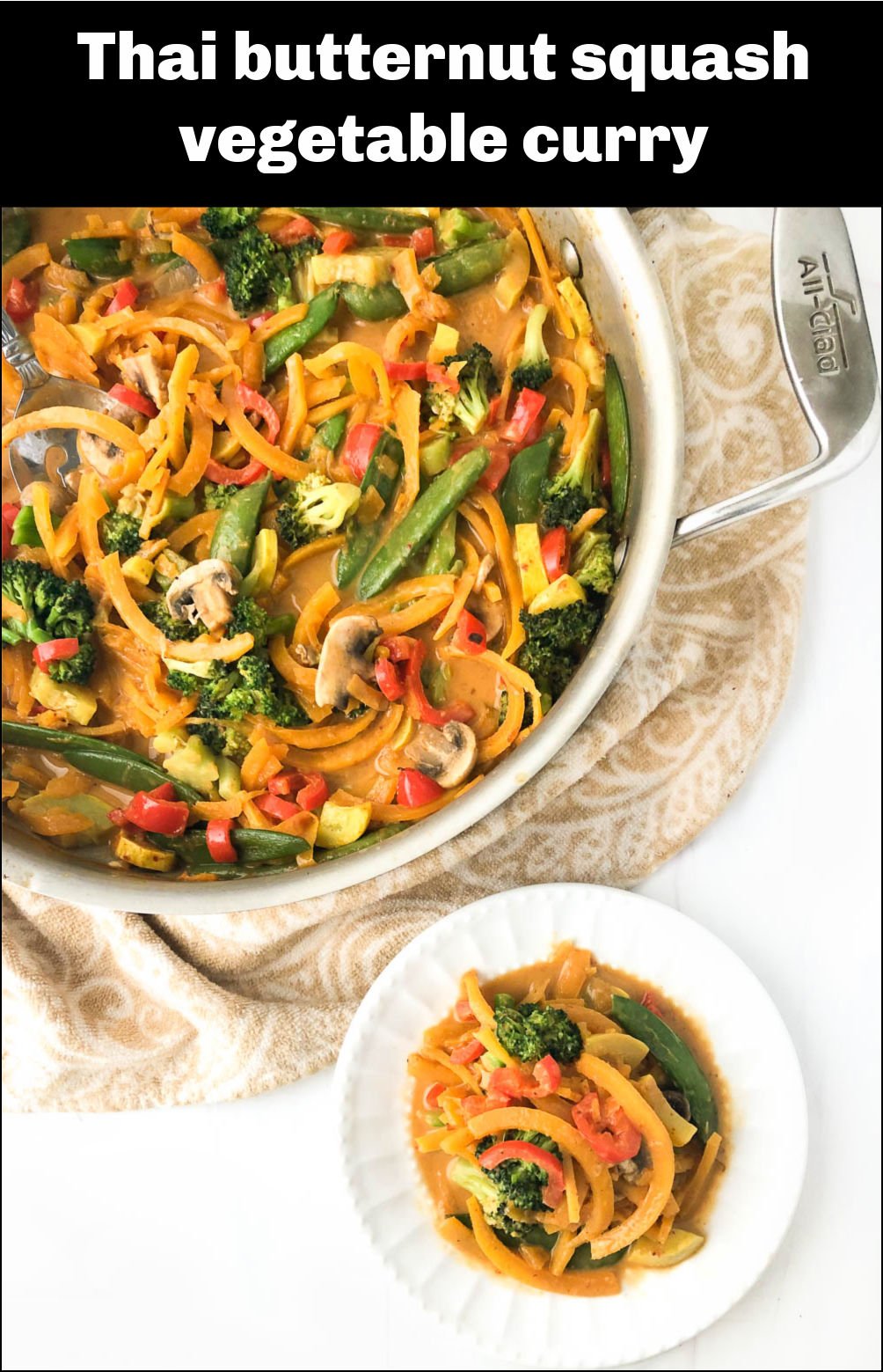 Thai Butternut Squash Red Curry easy, healthy dinner in 20 Minutes!