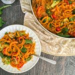 These Thai butternut squash noodles are as delicious as they are beautiful. Finished in 15 minutes, this is an easy, healthy and tasty vegetarian dinner.