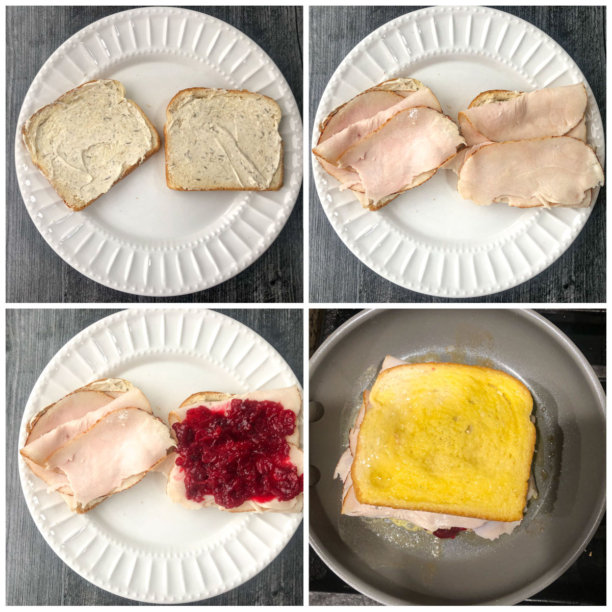 turkey leftovers sandwich collage