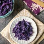 This garlic ginger red cabbage takes only minutes in the instant pot and is full of flavor.