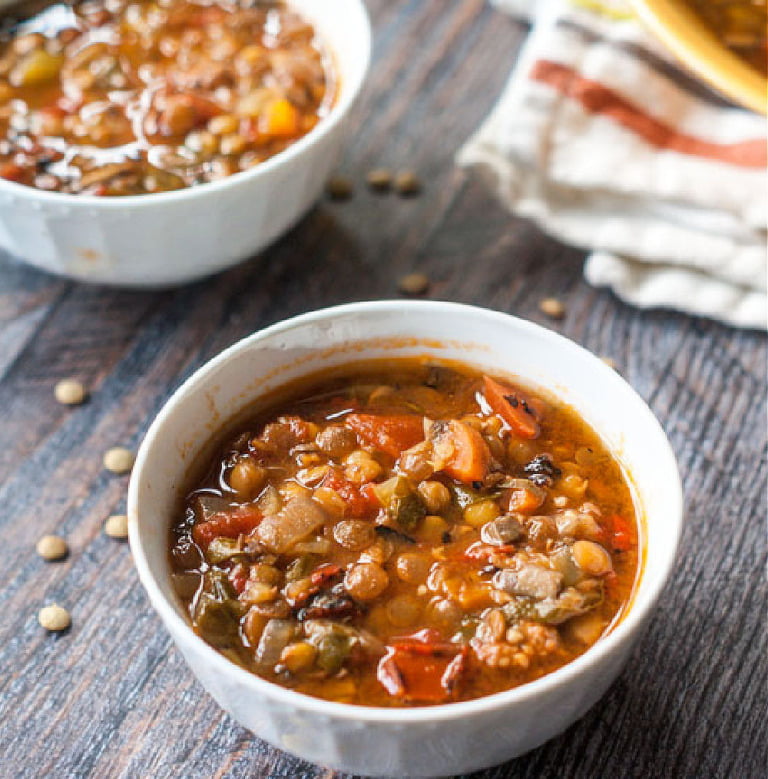 Instant Pot Lentil Soup with Sausage healthy & hearty My Life Cookbook