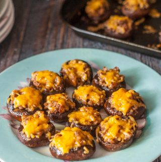 These low carb sausage stuffed mushrooms are easy to prepare and a delicious appetizer. Perfect to take or serve at a party.