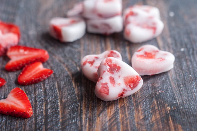 These quick Valentine's Day dog treats are cute and healthy. The perfect bite for your canine sweetie. Easy 2 ingredient dog treats!