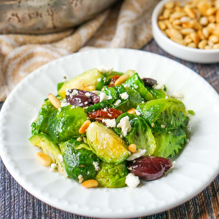 Low Carb Mediterranean Brussels Sprouts (15 minutes)