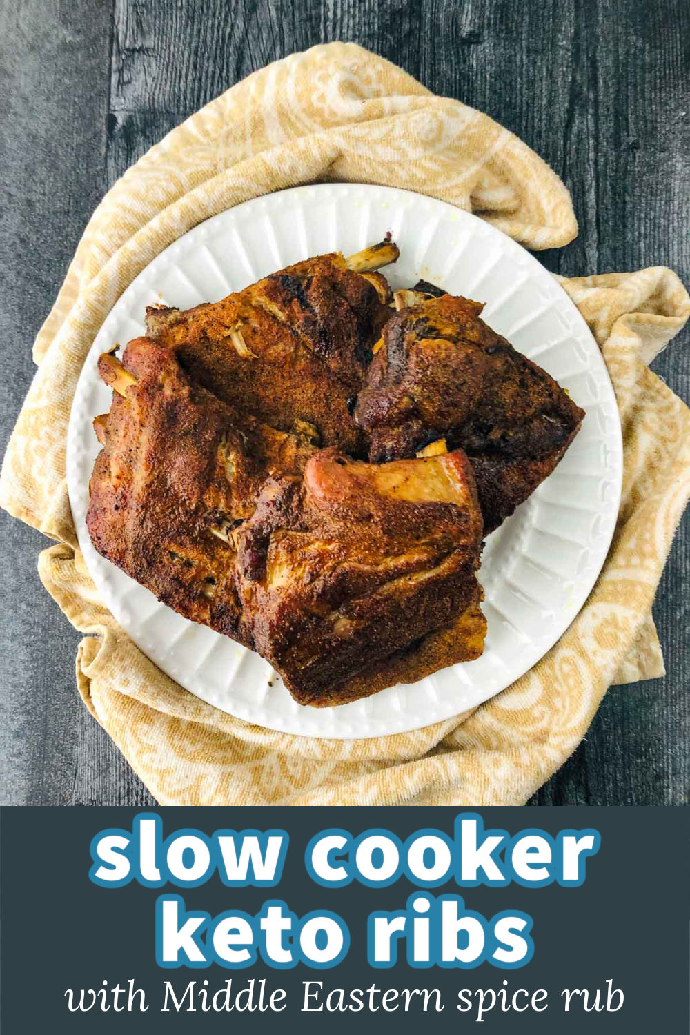Easy Slow Cooker Keto Ribs with Middle Eastern Spice Blend Rub!
