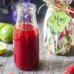 This raspberry lime shrub drink is a great gift for Mother's day. Easy to make and can be used to make a refreshing drink, cocktail, salad dressing and even as a glaze for chicken or fish!