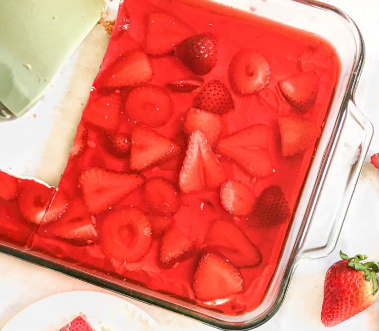 Keto Strawberry Pretzel Salad Easy Sugar Free Jello Dessert!