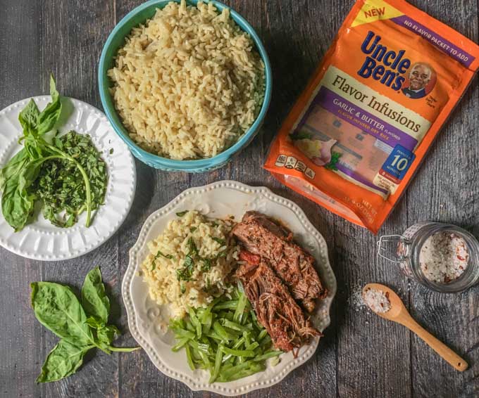 This slow cooker marinara pot roast just needs 5 ingredients to make a flavorful dinner. Pop into the slow cooker in the morning and cook a few side dishes and in just 20 minutes you can have a delicious wholesome meal.